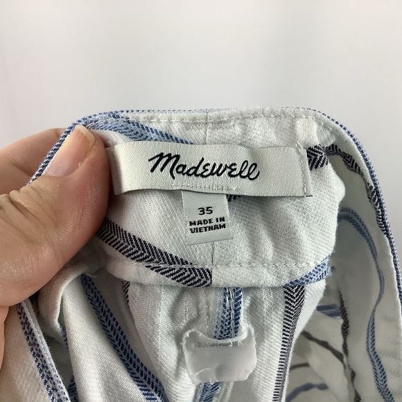 Madewell Slim Emmett Wide-Leg Crop Pants in Montpellier Stripe - Picture 3 of 7